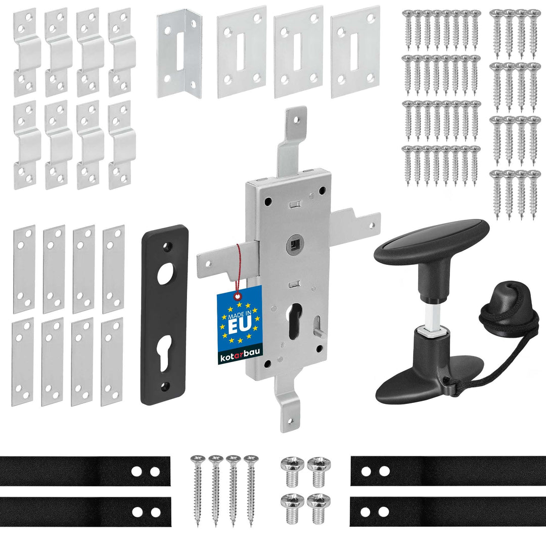 KOTARBAU® Garagenschloss 60 mm Stahl Set Torschloss Profilzylinder für Schwingtore Garagentorschloss