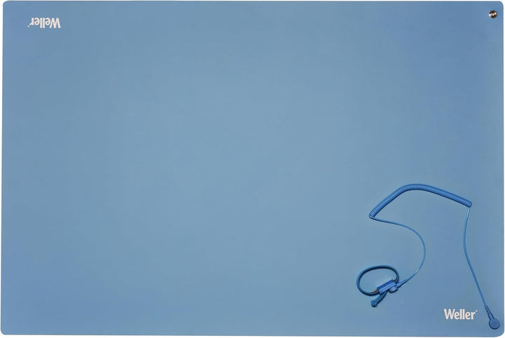 Weller T0051403699 Antistatische ESD Premium Tisch-Lötmatten Set, 900 x 600 mm, Blaue Lötmattensatz