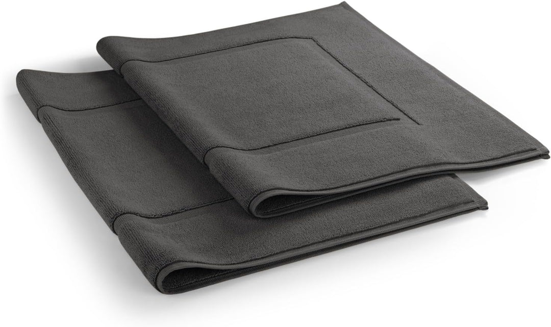 Blumtal 2er Set Premium Frottier Badematte - Badeteppich OEKO-TEX® zertifiziert, waschbarer Badvorle
