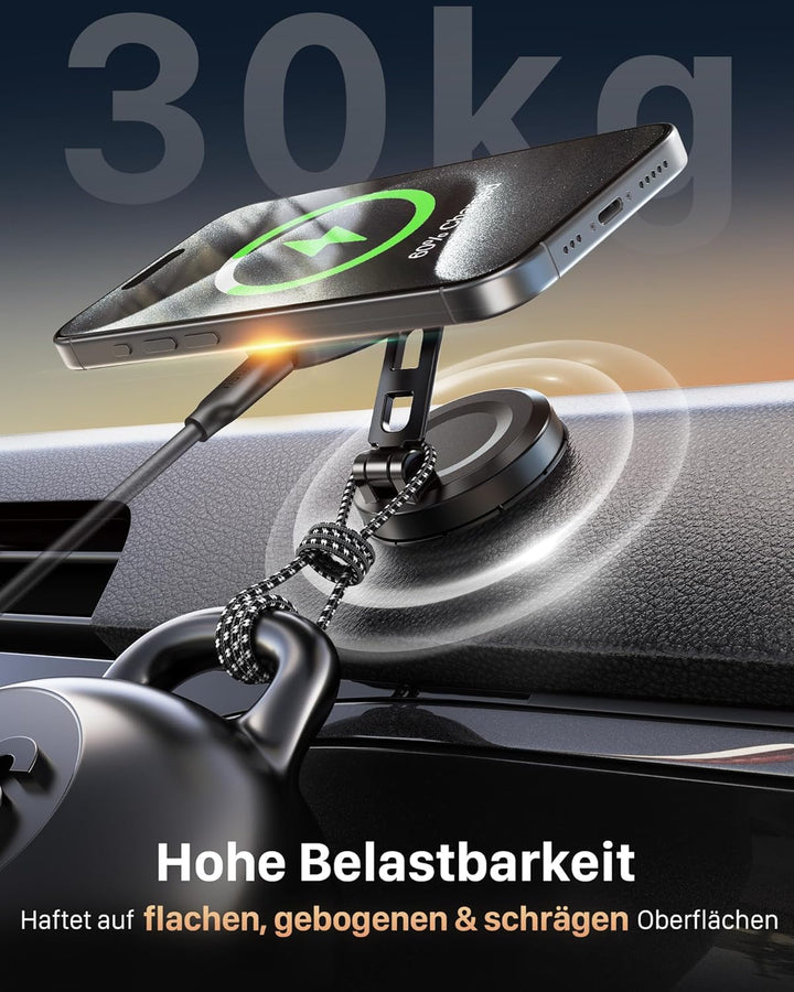 YOSH Handyhalterung Auto für MagSafe mit 15W Ladefunktion, für magsafe autohalterung ladefunktion mi