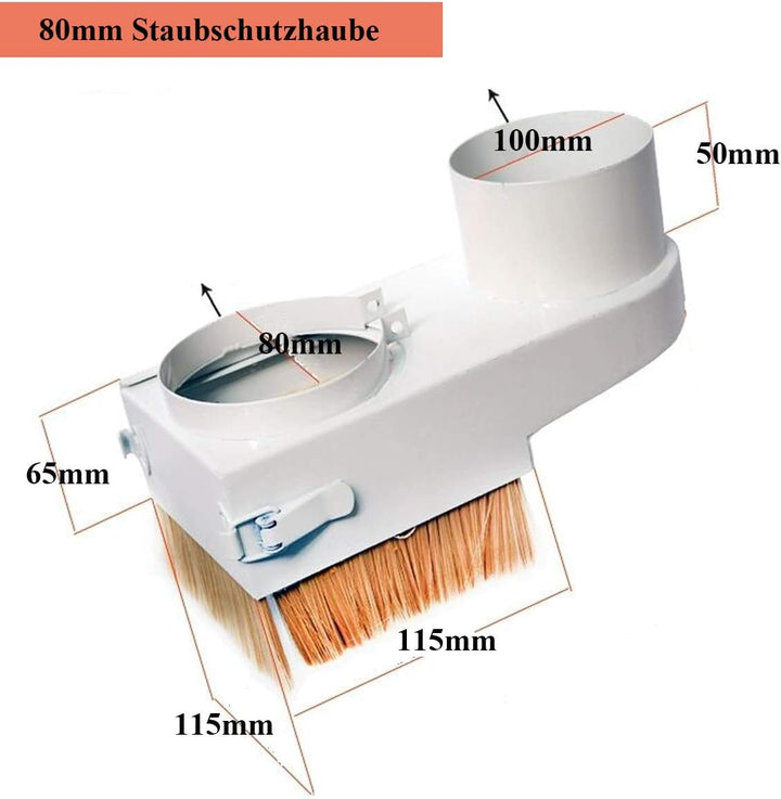 RATTMMOTOR CNC Staubschuh,80mm Spindelmotor Staubschutzhaube für CNC Router Spindel Motor Fräsmaschi