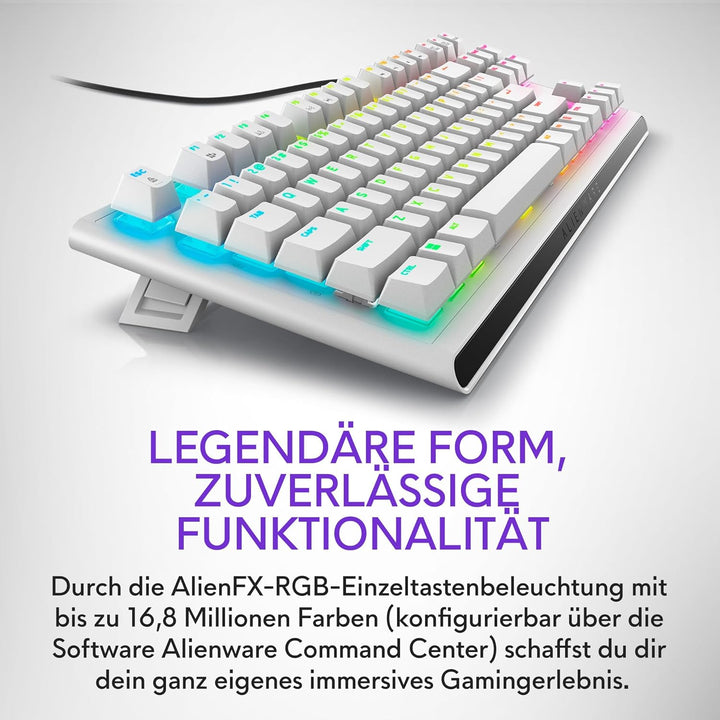 Alienware AW420K Tenkeyless Gamingtastatur - Mechanische Cherry MX Red Schalter, RGB-Beleuchtung (Al