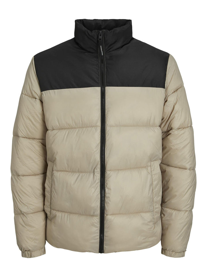 JACK & JONES Herren Jjetoby Puffer Collar Sn Pufferjacke XL Jet Black, XL Jet Black