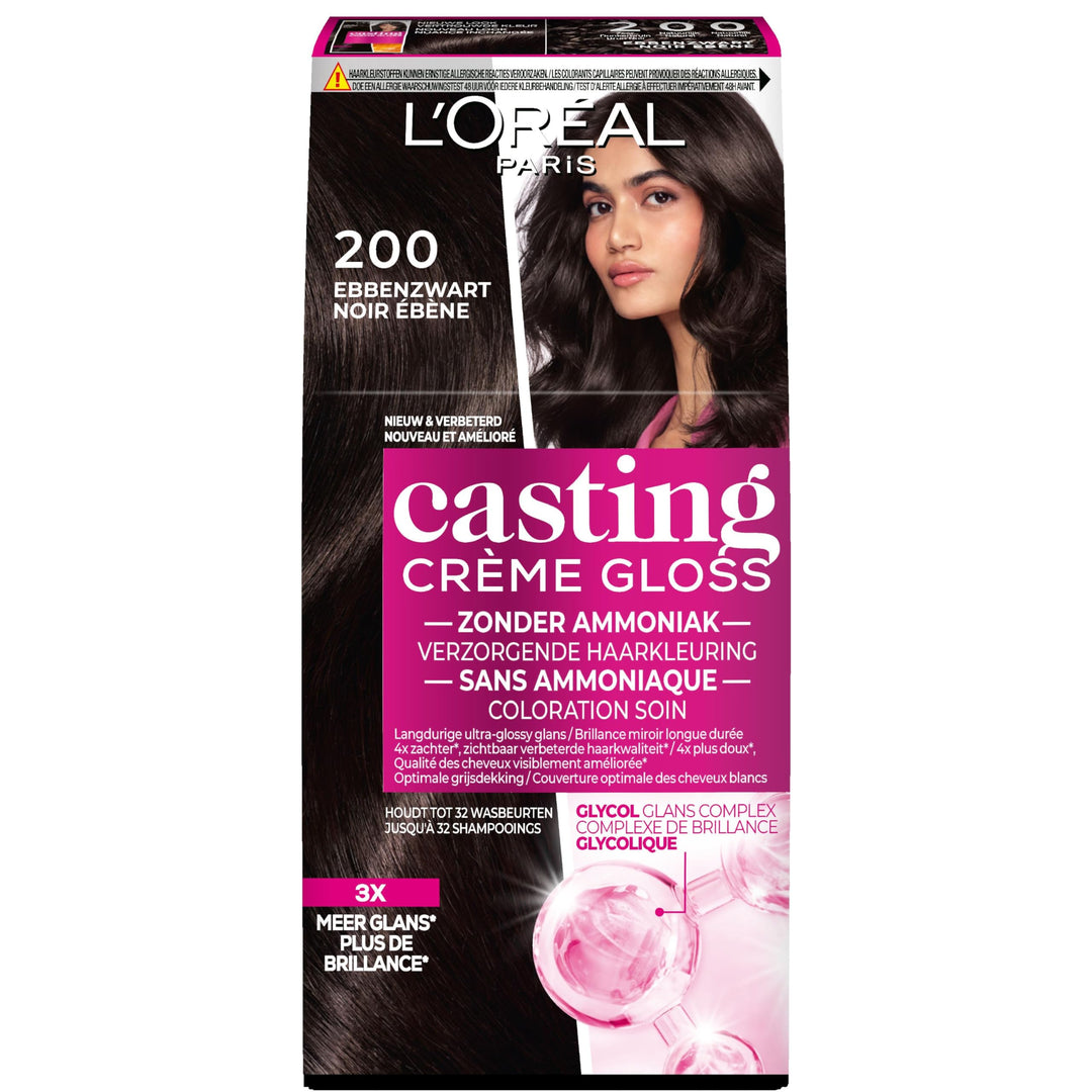 Loreal Paris Casting Crème Gloss 200 Intensives Schwarz Black 1 stück (1er Pack), Black 1 stück