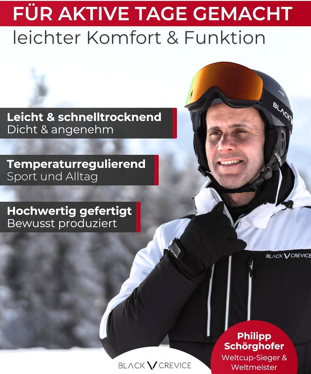 BLACK CREVICE Damen Ski-Rolli mit Reissverschluss I Damen-Langarm-Funktionsshirt I Damen-Funktionssh