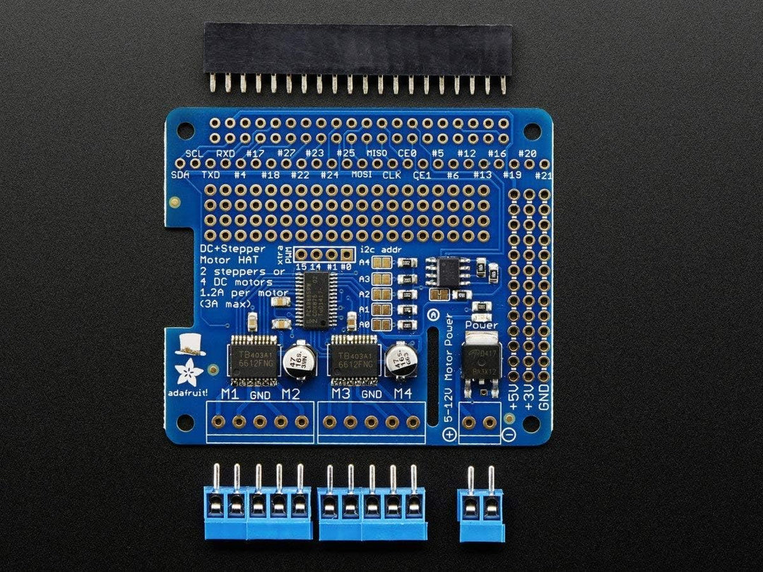 Adafruit DC & Stepper Motor HAT for Raspberry Pi - Mini Kit [ADA2348]