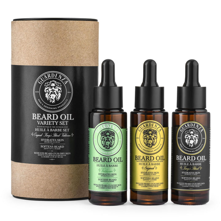 Guardenza Bartöl Variety Set – 3 verschiedene Bartöle – Bartpflege – 30 ml pro Flasche