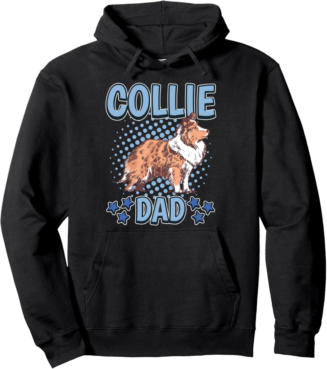 Herren Collie Dad Papa Vatertag Collie Pullover Hoodie