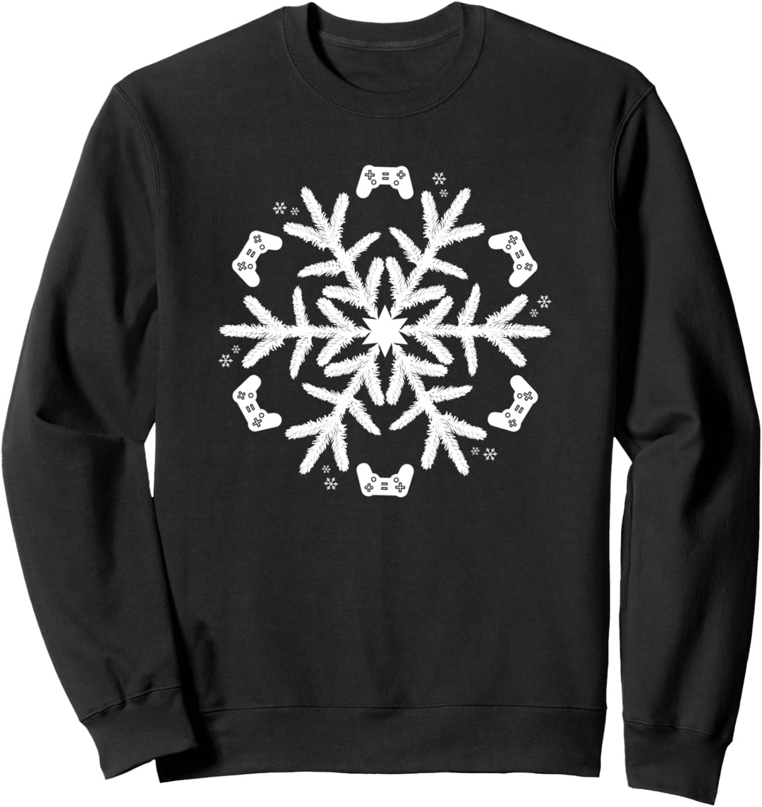 Weihnachten Spieler Schneeflocke Spielen Sweatshirt