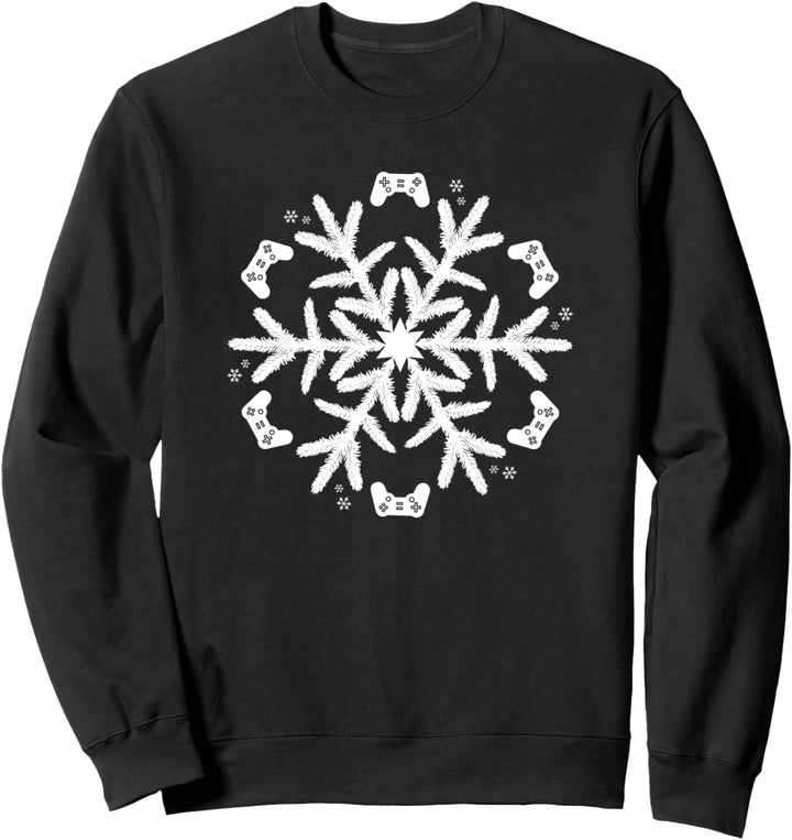 Weihnachten Spieler Schneeflocke Spielen Sweatshirt