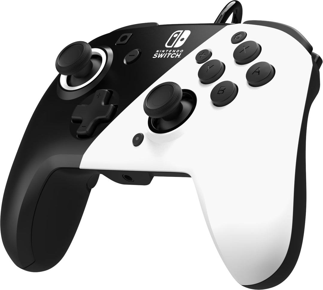 PDP Gaming Faceoff Deluxe+ verkabelt Switch Pro Controller - Schwarz and weiss - Offiziell Lizenzier