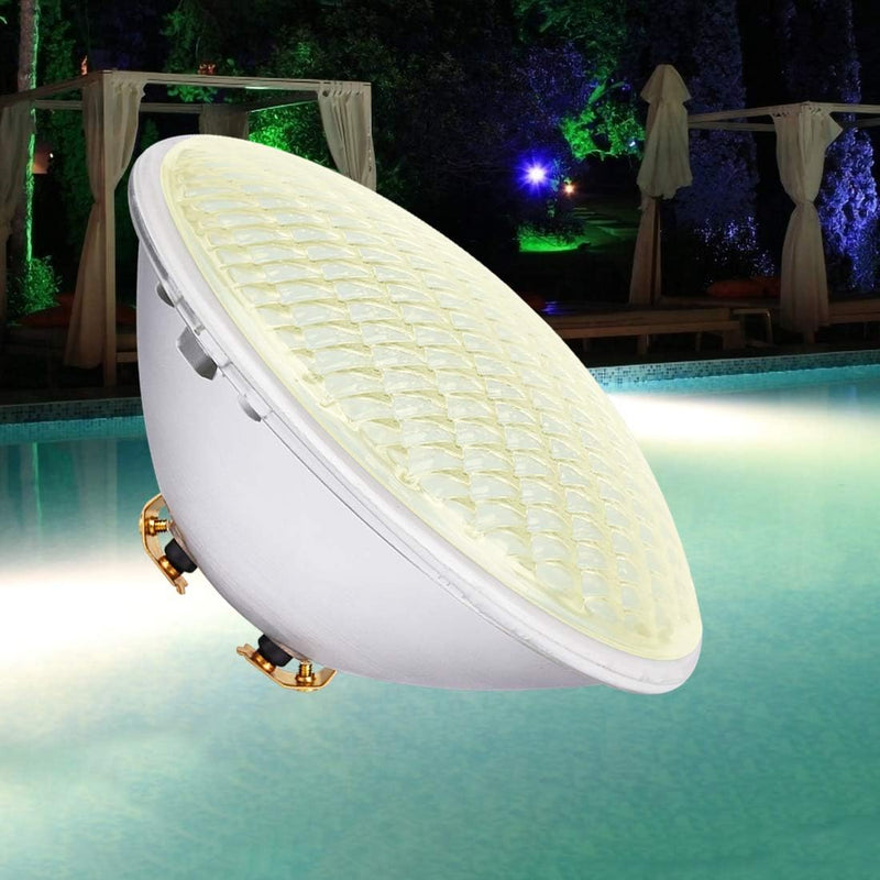 COOLWEST LED Poolbeleuchtung, 54W Warmweiss Unterwasser Licht IP68 Wasserdicht Teichbeleuchtung, AC/