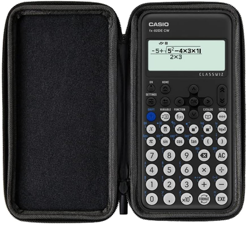 CALCUSO Sparpaket: Casio FX-82DE CW ClassWiz technisch-wissenschaftlicher Schulrechner + WYNGS Schut