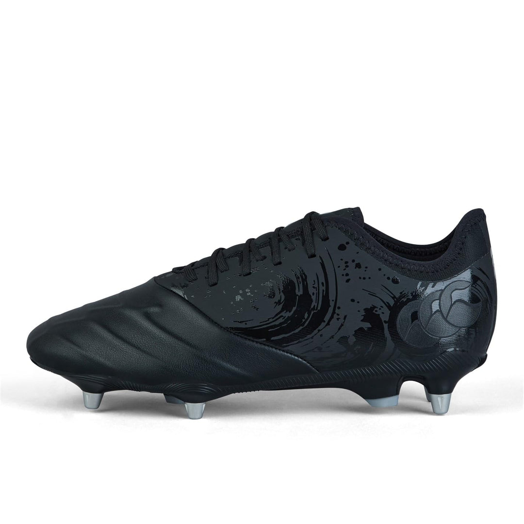 Canterbury Unisex Phoenix Genesis Pro Soft Ground Boots Rugby-Stiefel 40.5 EU Schwarz Silber Metalli