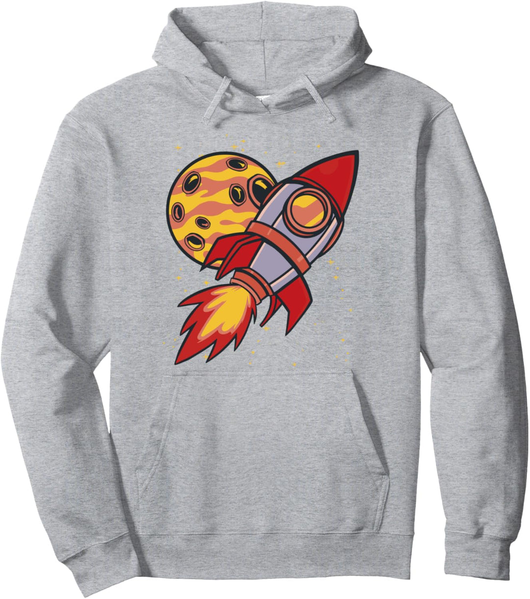 Raketen- und Planetenraum Pullover Hoodie