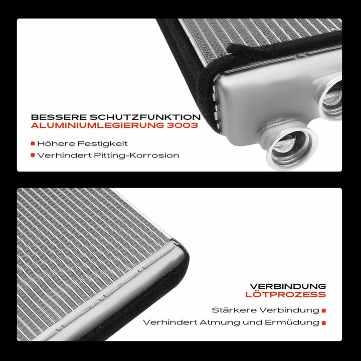 Frankberg Wärmetauscher Innenraumheizung Kompatibel mit A4 2007-2015 A4 Allroad 2009-2016 A4 Avant 2