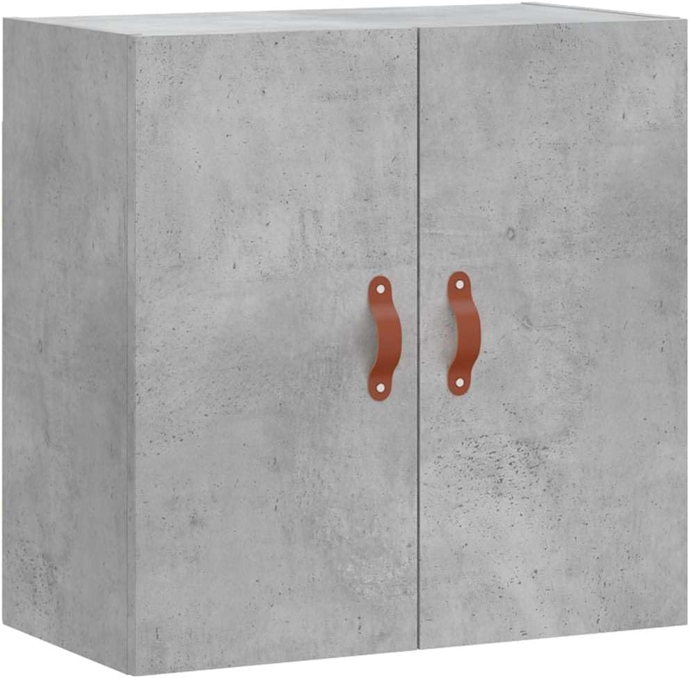 prissent Wandschrank Betongrau 60x31x60 cm Holzwerkstoff Schrank Wandmontage Wohnzimmer Schlafzimmer