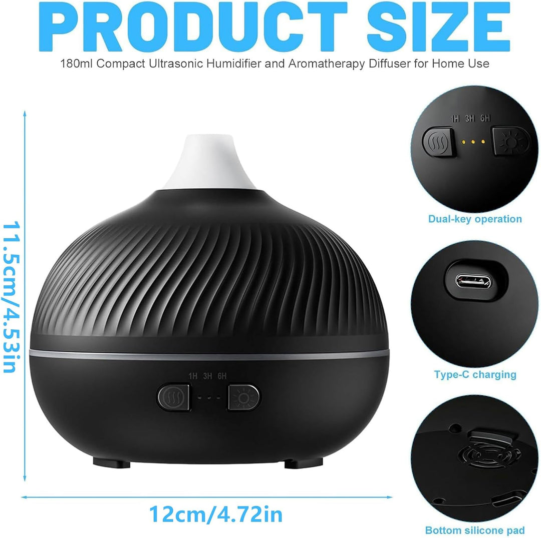 Elektrischer Ätherisches Öl Diffuser,USB Steckdosenbetrieb Leise mit Timer | Elektrischer Aroma Diff