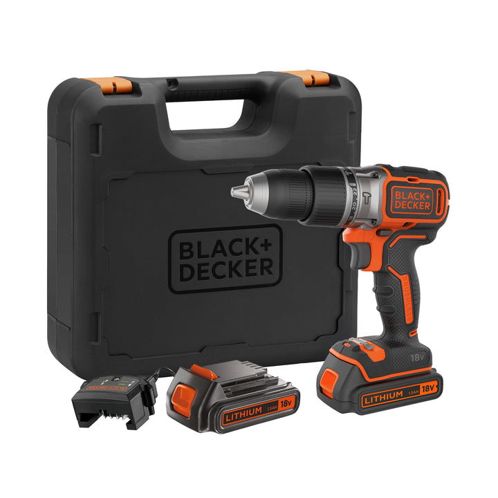 BLACK+DECKER Akku-Bohrhammer mit 18 V und bürstenlosem 2-Gang-Antrieb, 28.000 1/min, 52 Nm Drehmomen