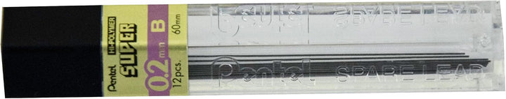 Pentel Super Hi-Polymer c502-b 0,2 mm Blei Refill (12 Stück) 0,2 mm, 2 B, 0,2 mm, 2 B