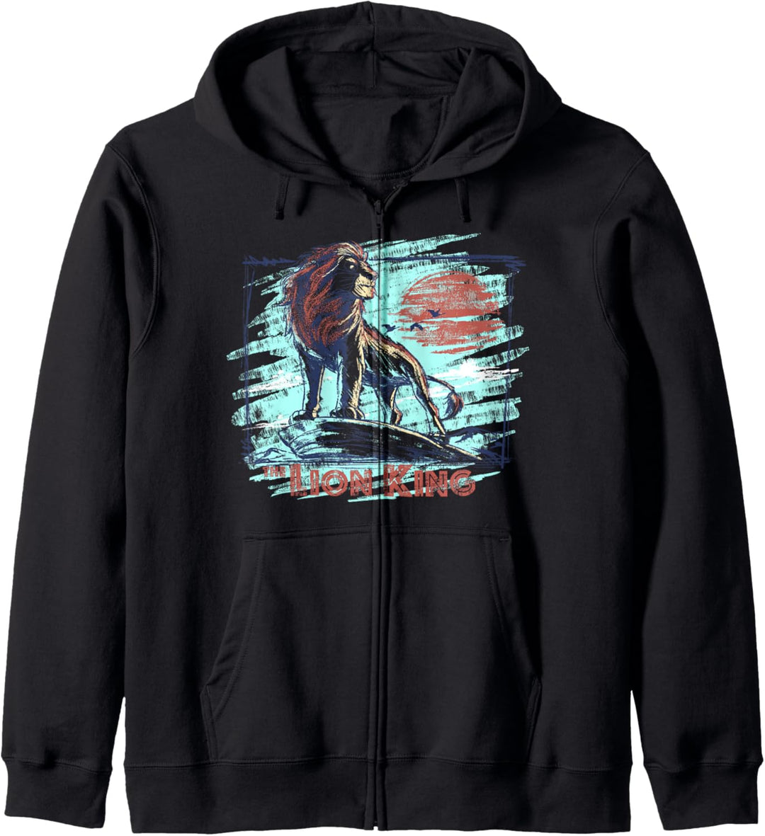 Disney Lion King Simba on Pride Rock Sketch C1 Kapuzenjacke