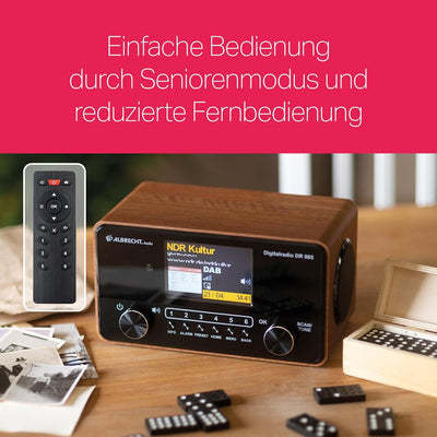 ALBRECHT DR 865 Seniorenradio mit gut lesbarem 4" Farbdisplay, brillantem Klang, seniorengerechter B