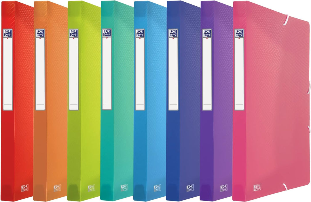 Oxford Sammelbox A4, Rückenbreite 2,5 cm, Kunststoff, 8 Farben, 10 Stück