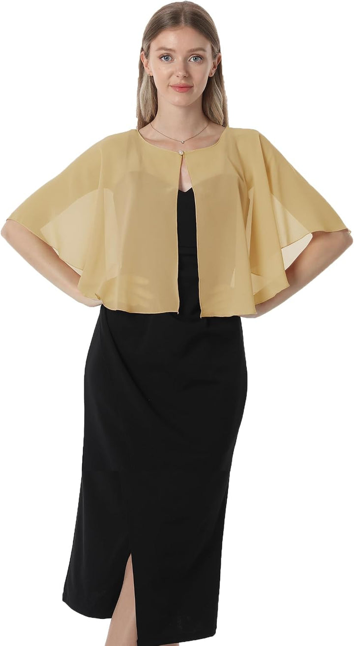 Chiffon-Capelet, weiche Umhänge, Schals und Wickeltücher für Abendkleid, Hochzeit, Umhang der 1920er