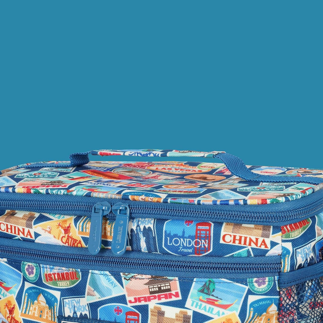 Legami - Lunchbag für das Mittagessen, Thema Travel Stickers, Lunchbag für das Mittagessen, grosses