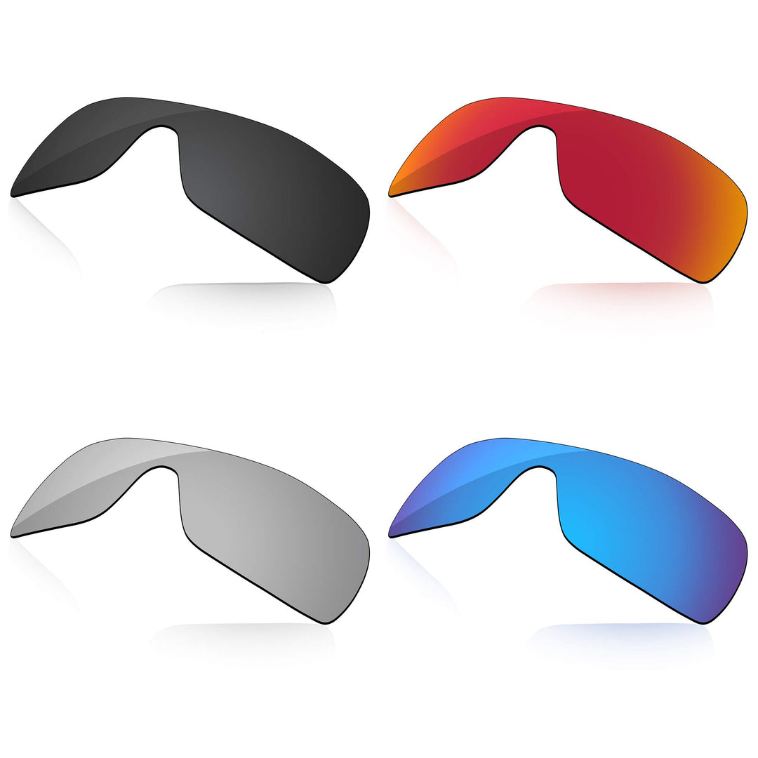 LenzReborn Polarisierte Linse Ersatz für Oakley Dart Sonnenbrille - Weitere Optionen Dunkelschwarz +