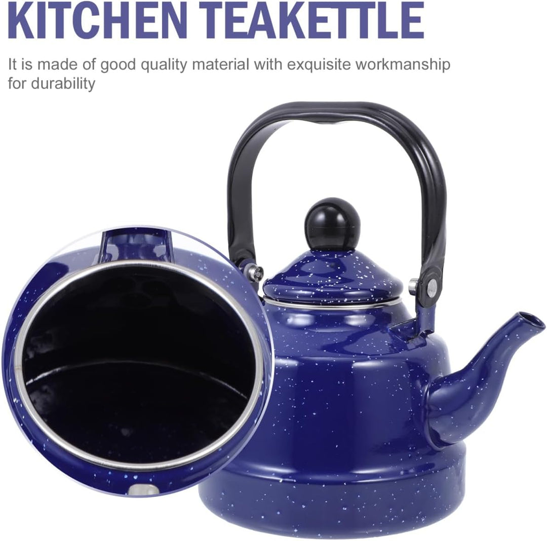 Housoutil Hotel Emaille Pfeifkessel Emaillierter Wasserkessel Metall Kaffeekanne Wasserkocher Teapot