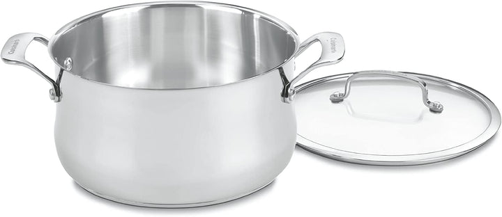 Cuisinart Contour Stielkasserolle mit Glasdeckel, Edelstahl, 6 l Stielkasserolle 6-Quart, Stielkasse