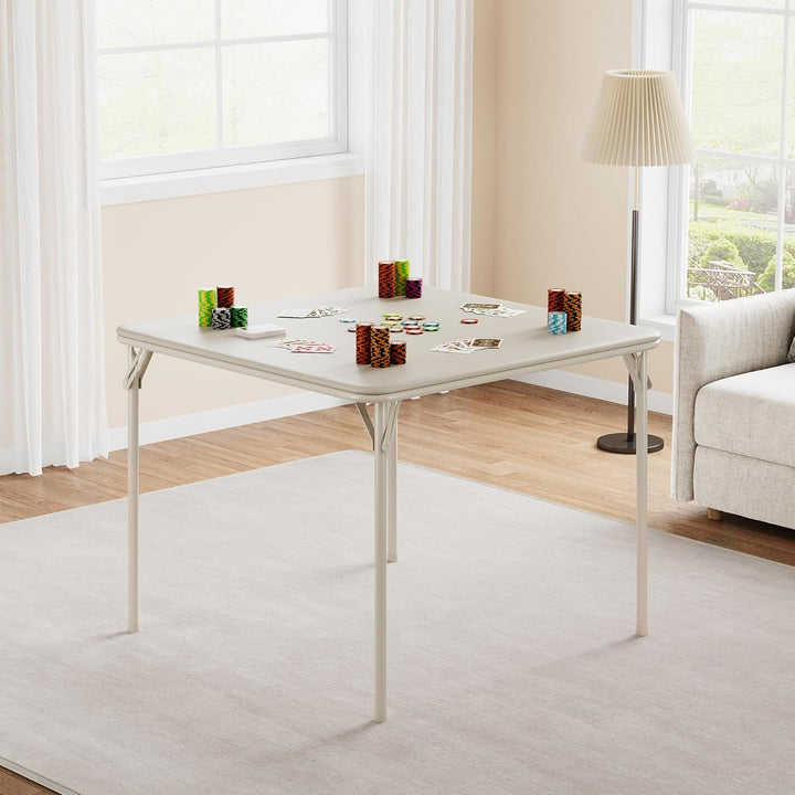 Falttisch Quadratischer Spiel & Kartentisch, Wasserdicht PU, 85cm Für Wohnzimmer Camping Indoor Outd