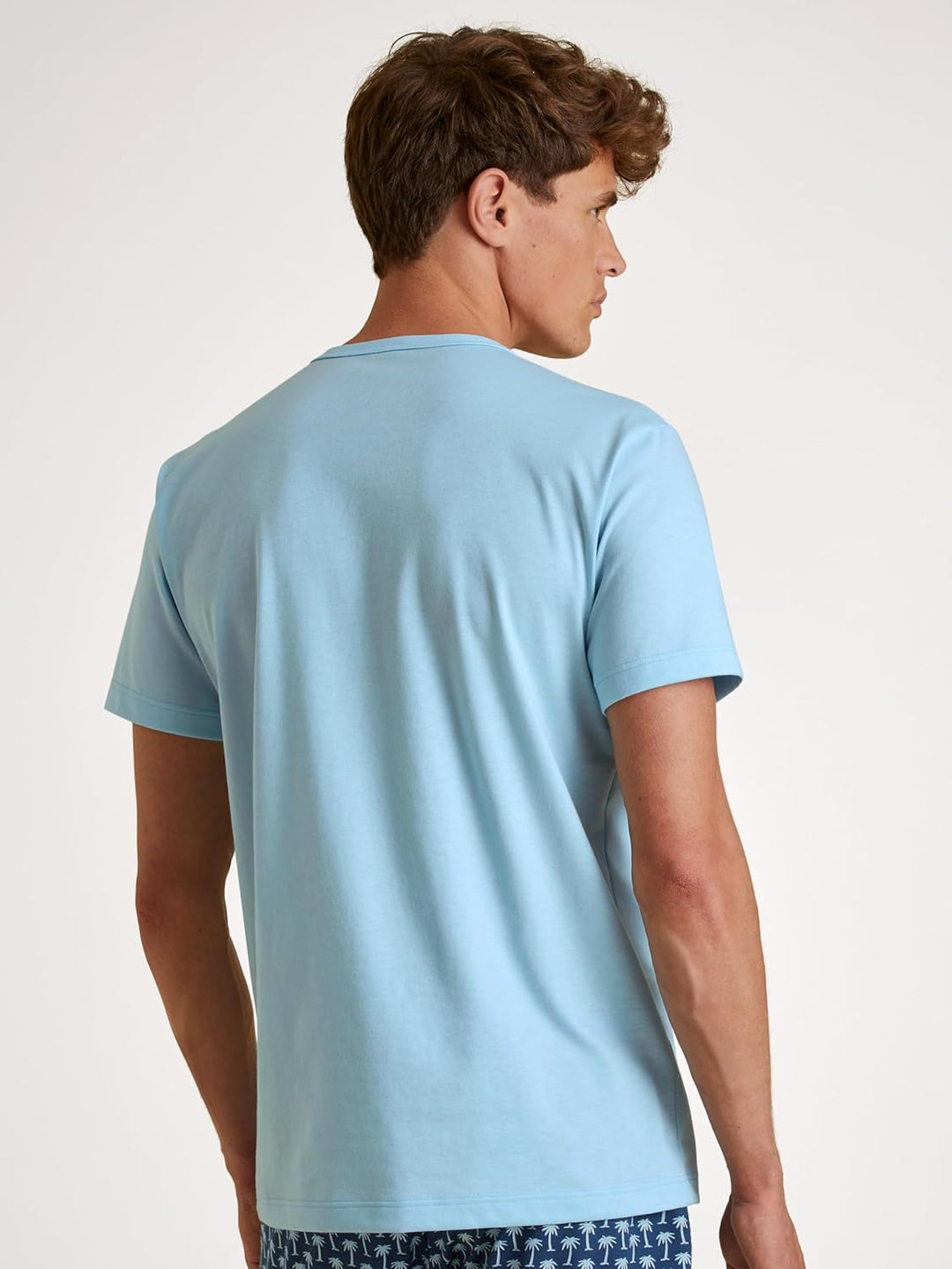 CALIDA Herren RMX Sleep T-Shirt 56 Cascade Blue, 56 Cascade Blue