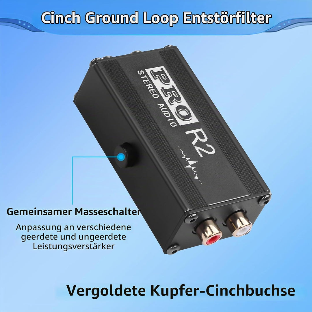 CERRXIAN RCA Ground Loop Noise Isolator, Hum Eliminator, RCA 2 Kanal Passive Isolation Transformer,