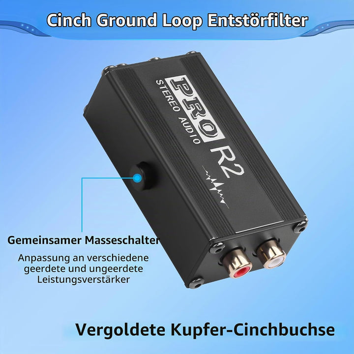 CERRXIAN RCA Ground Loop Noise Isolator, Hum Eliminator, RCA 2 Kanal Passive Isolation Transformer,