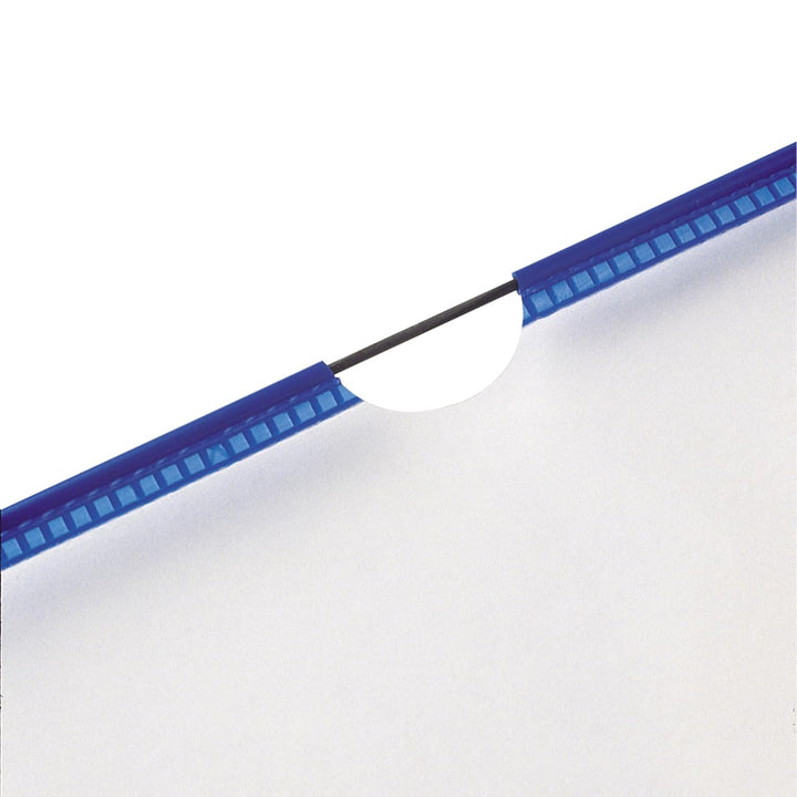Tarifold 114001 - A4 PVC-Taschen mit Zapfen für Wanddisplayset und Dokumentenablage aus Metall, blau