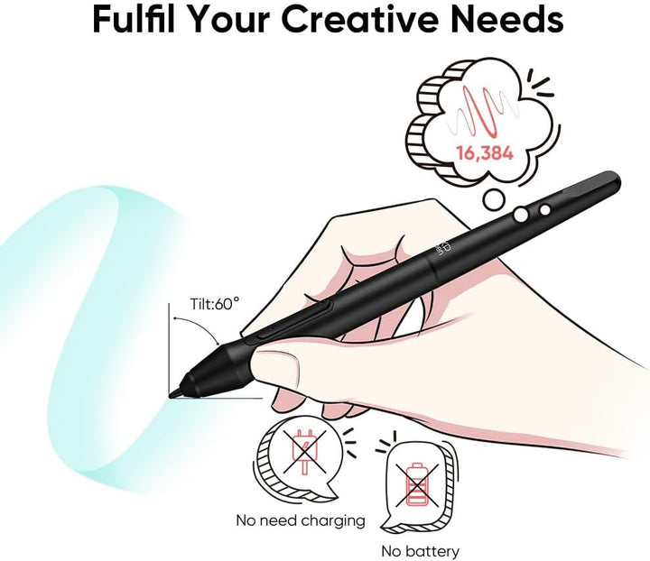 XPPen Deco mini7 v2 Grafiktablett, Grafik-Tablet, 17,8 cm (7 Zoll), ohne Anfänger, 16 K Druckstufen,