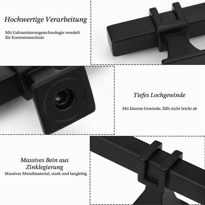 LONTAN 10 Stück Küchengriffe Schwarz Möbelgriffe Schwarz 96mm Schrankgriffe Schwarz Griffe für Küche