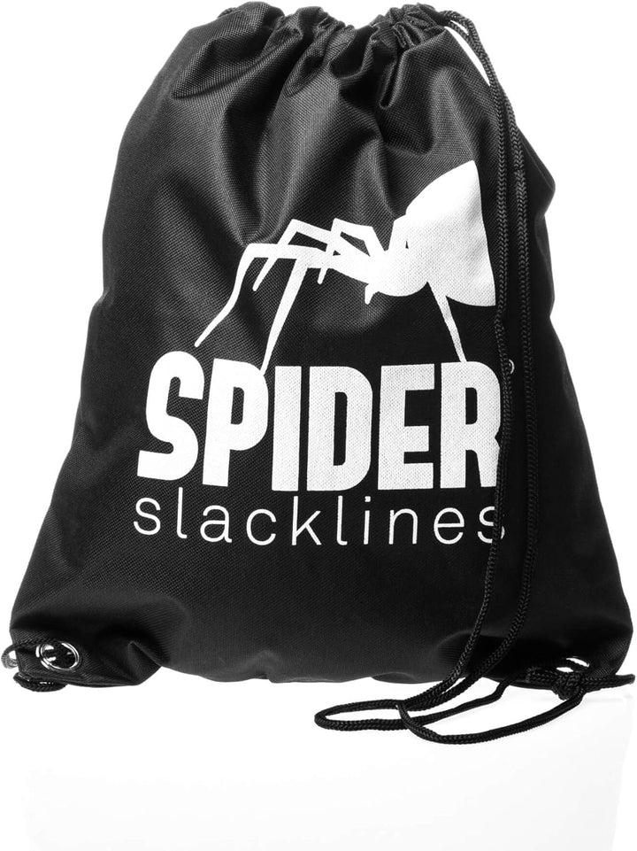 SPIDER SLACKLINE SKS01 - Slackline Kit White line - Workout und Gleichgewichtstraining, Walk &amp; Frees