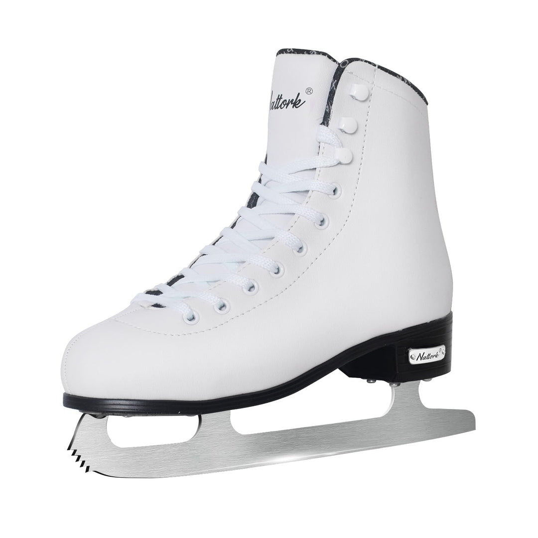 Nattork Eiskunstlaufschuhe Excellence – Edelstahlkufen für verbesserte Unterstützung, Stärke, Leistu