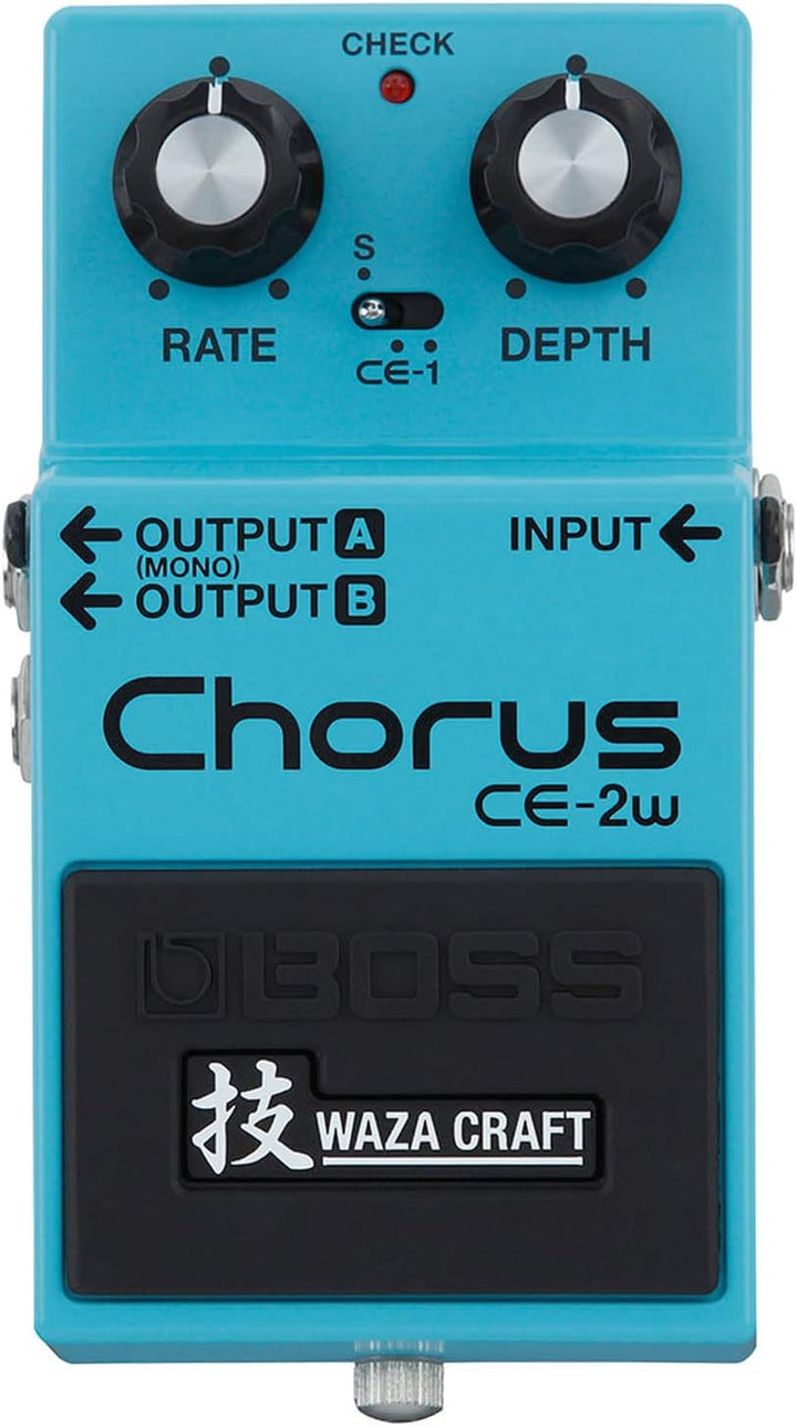 Boss CE-2W Waza Craft Stereo Chorus Effektgerät Pedal + keepdrum Klinkenkabel