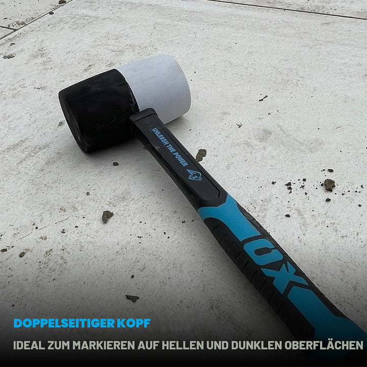 OX Combination Rubber Mallet - 24 oz 24 oz Black & White, 24 oz Black & White