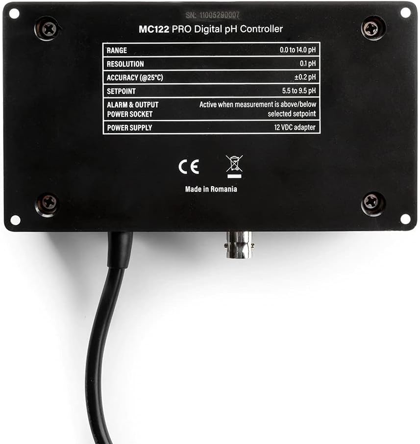 pH-Controller/Regler Milwaukee MC122 PRO inkl. pH-Elektrode, pH-Computer für Aquarium, Spa, Teich un