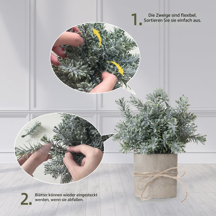 4 Stück Künstliche Pflanzen, Kunstpflanze Klein für Home Decoration, Künstliche Pflanzen wie echt fü