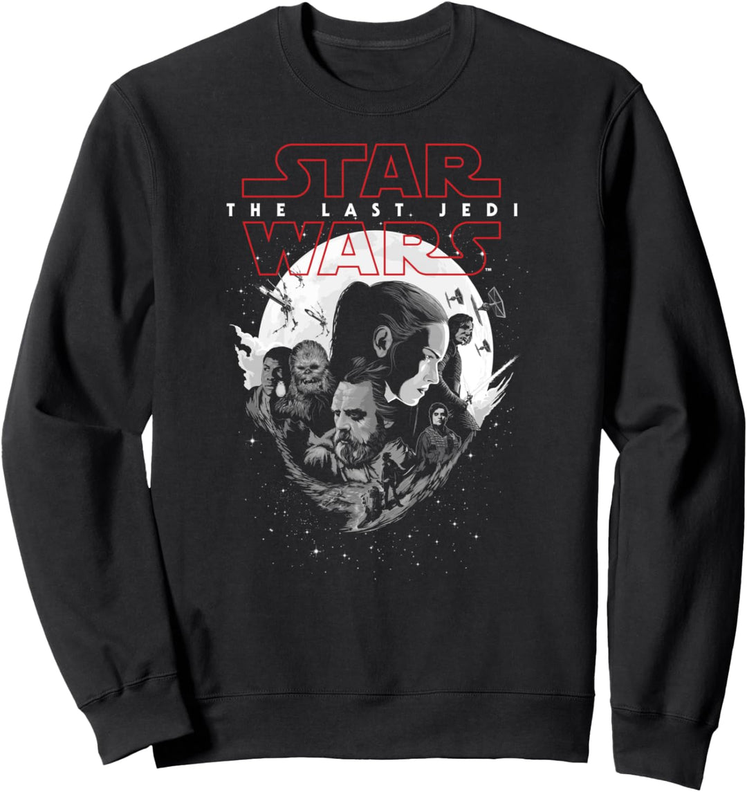 Star Wars The Last Jedi Group Shot Stars And Moon Poster Sweatshirt