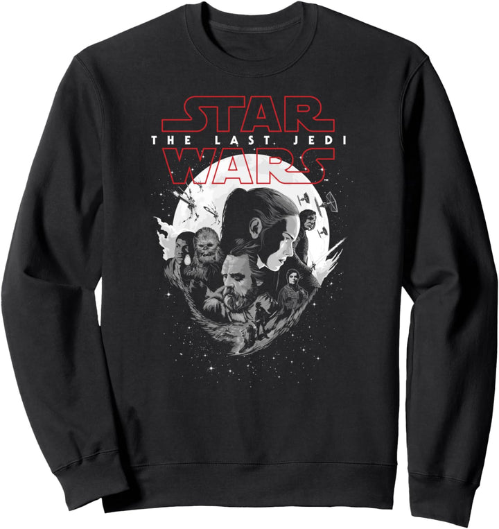 Star Wars The Last Jedi Group Shot Stars And Moon Poster Sweatshirt