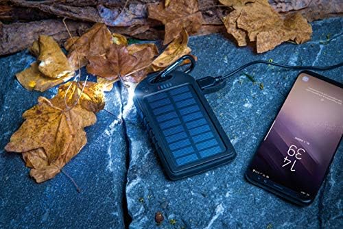 revolt Solarbank für Handy: Solar-Powerbank mit 4.000 mAh &amp; Taschenlampe, 2X USB, bis 2 A, 10 Watt (