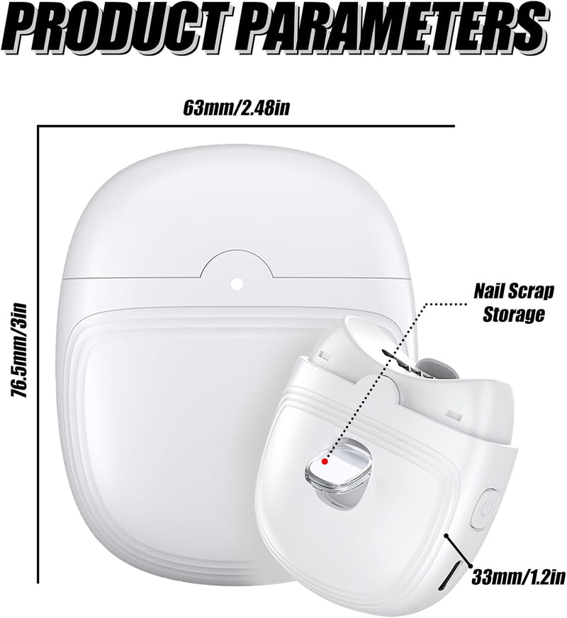 Vegena Elektrischer Nagelknipser, Automatischer Nagelknipser, Benutzerfreundlicher Fingernagelschnei
