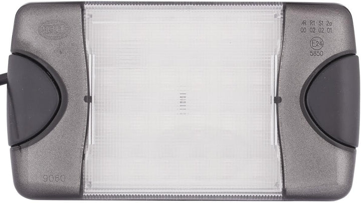 HELLA - Heckleuchte - DuraLED - LED - 12/24V - Anbau/geschraubt - Lichtscheibenfarbe: weiss - Kabel: